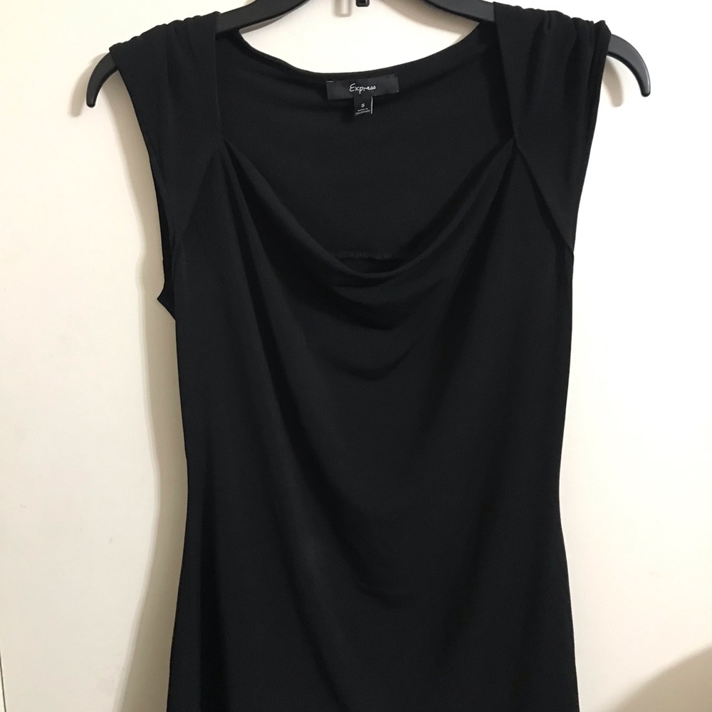 Express Draped Black Blouse